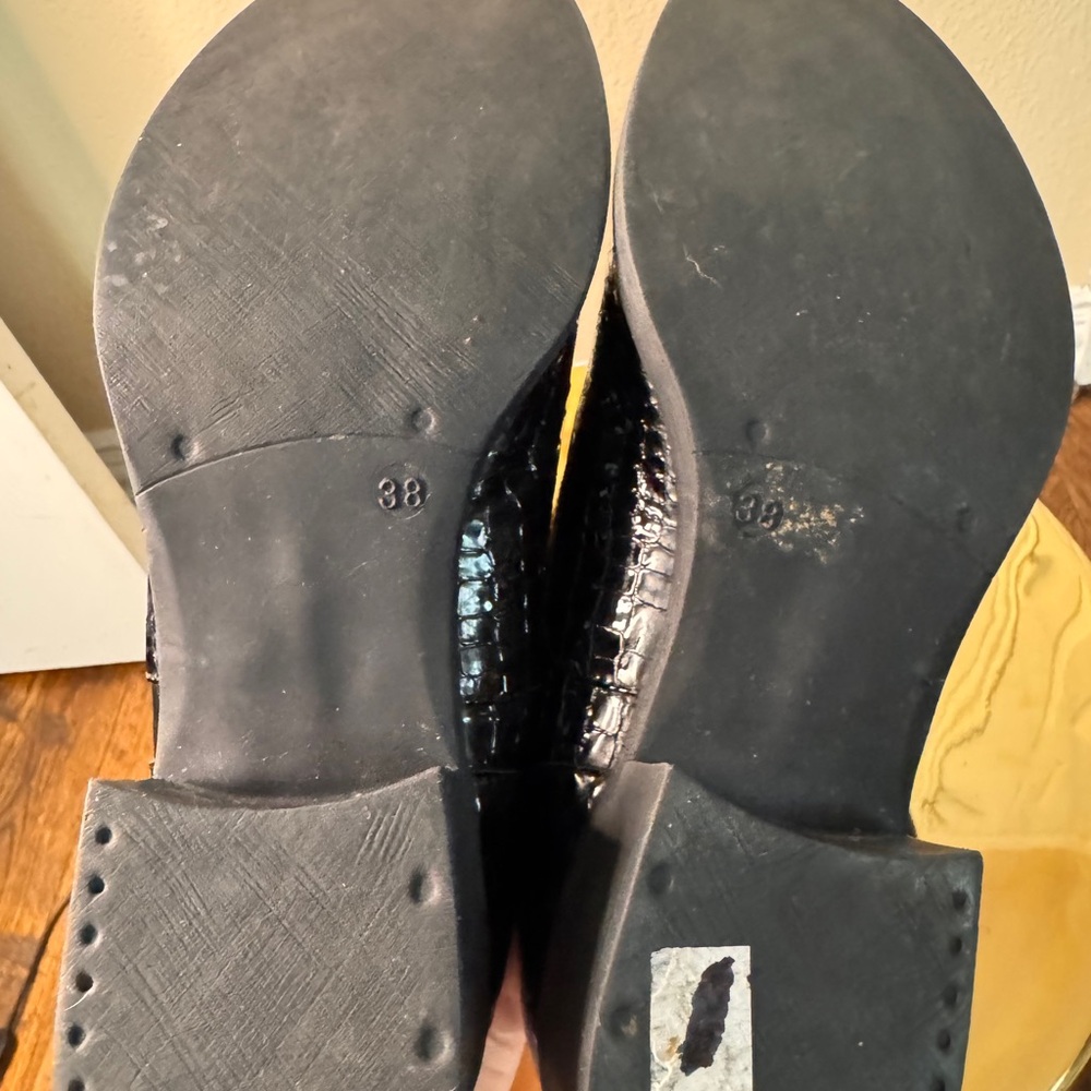 Elegant Black Crocodile Pattern Oxfords Shoes - Picture 6 of 8